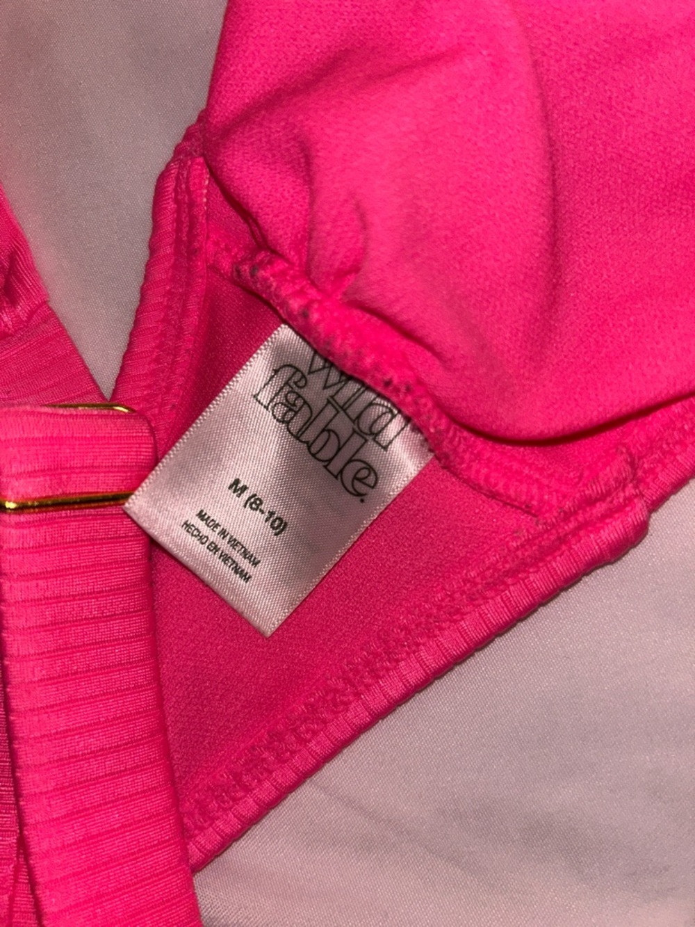Hot Pink Ribbed Bikini Set - Picture 5 of 6